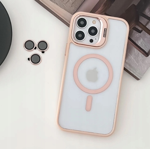 ETUI DXS OBUDOWA Z MAGSAFE DO iPhone 16 RÓŻOWE Z METALOWYM STANDEM PINK - obrazek 5