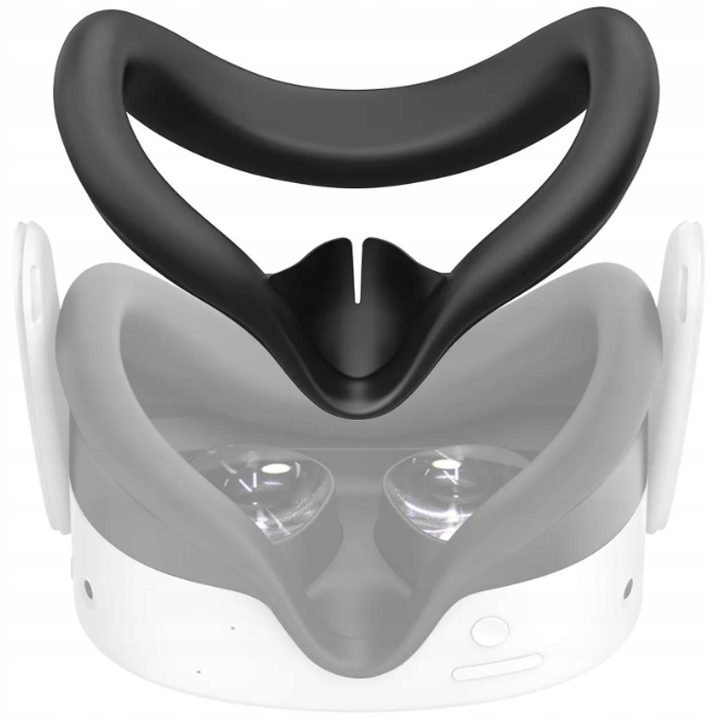 SILIKONOWA OCHRONA NA TWARZ DO META QUEST 3s CZARNA NAKŁADKA OSŁONA GOGLE