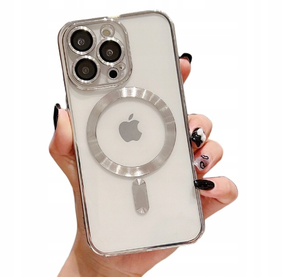 ETUI OBUDOWA CASE DO IPHONE 12 MAGSAFE SREBRNY - obrazek 4