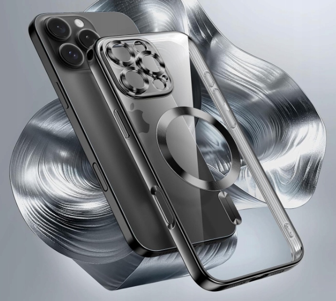 METALICZNE ETUI OBUDOWA MAGSAFE DO iPhone 16 Pro Max CASE CZARNY BLACK - obrazek 2