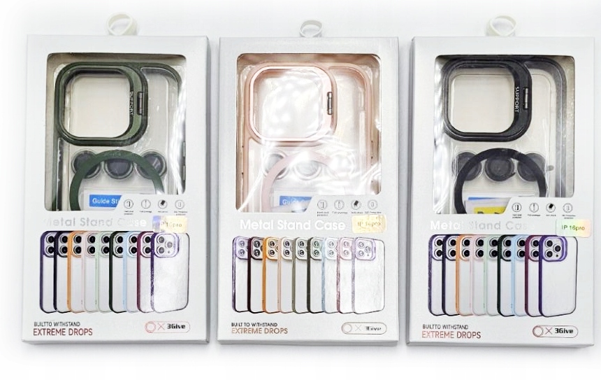 ETUI DXS OBUDOWA Z MAGSAFE DO iPhone 16 CZARNY Z METALOWYM STANDEM BLACK - obrazek 4