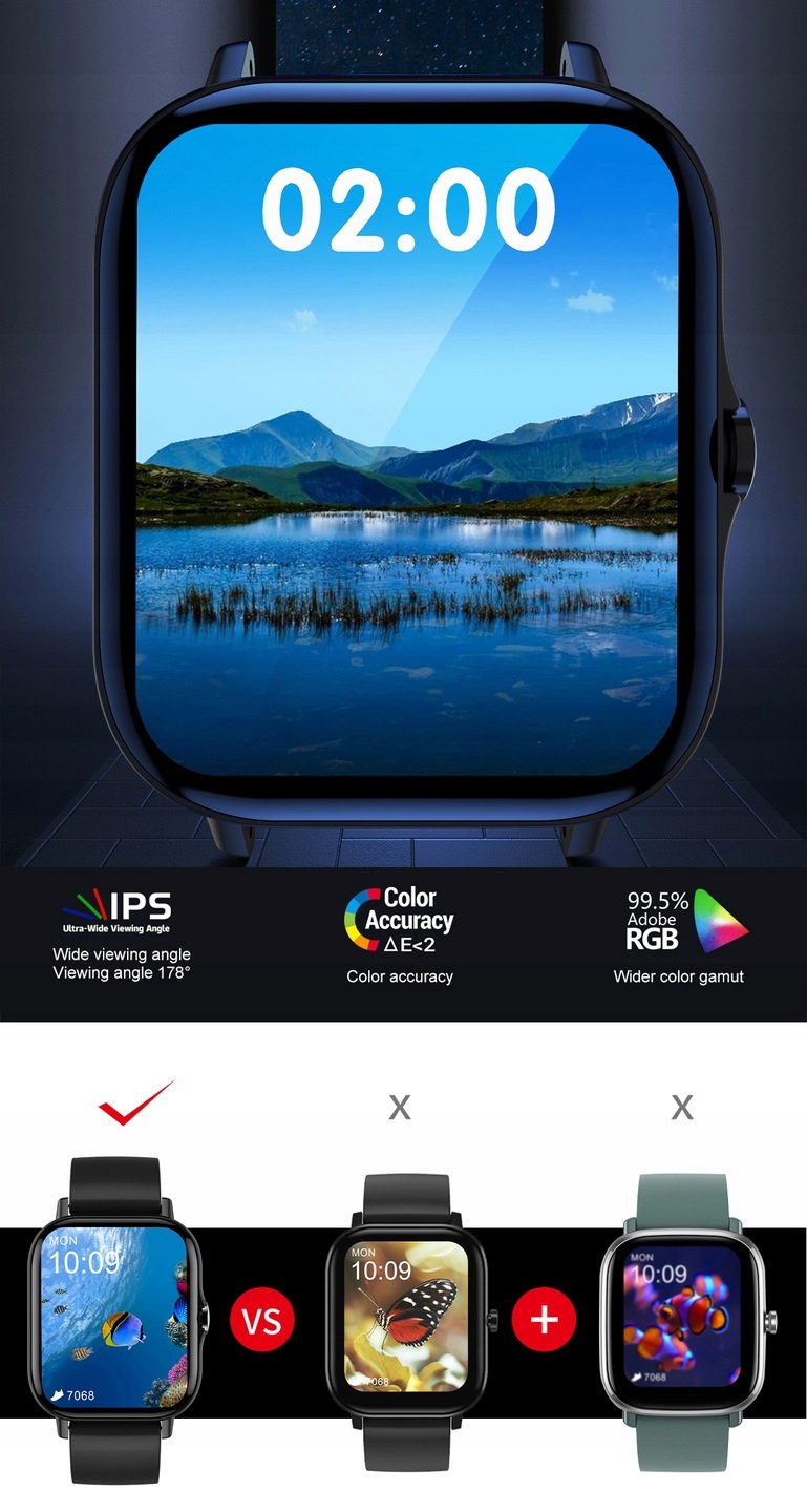 SMARTWATCH ZEGAREK ROZMOWY POWIADOMIENIA CIŚNIENIE - obrazek 10