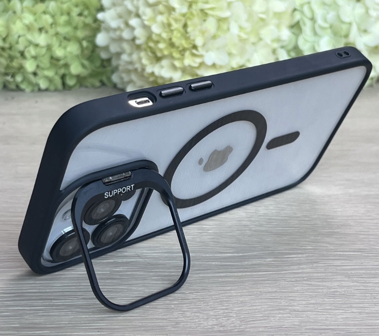 ETUI CZARNE MATOWE MAGSAFE DO Apple iPhone 16 CASE + HQ SZKŁO 9H - obrazek 3