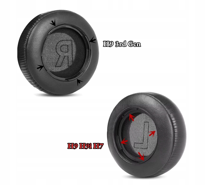 NAUSZNIKI GĄBKI PADY DO SŁUCHAWEK Bang & Olufsen (H9 3rd GEN) CZARNE HQ - obrazek 4