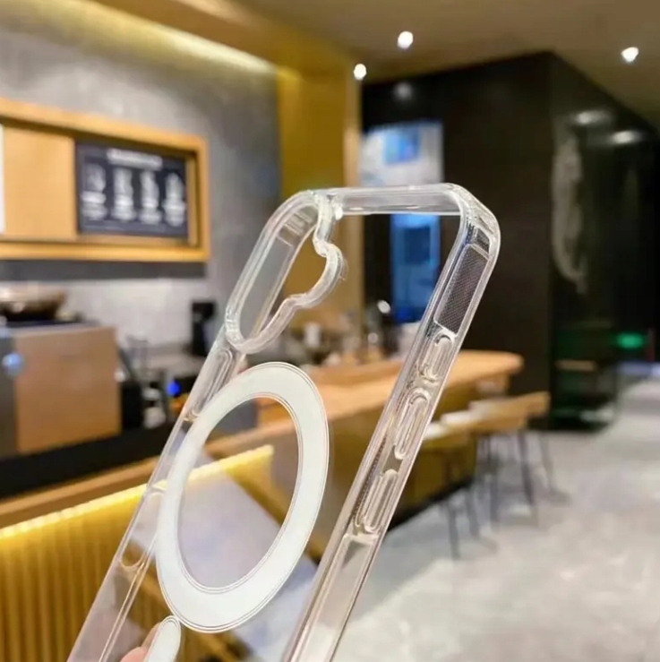 ZESTAW 3w1 ETUI MAGSAFE DO iPhone 16 CLEAR SHOCK CASE SZKŁO WYSPA - obrazek 4