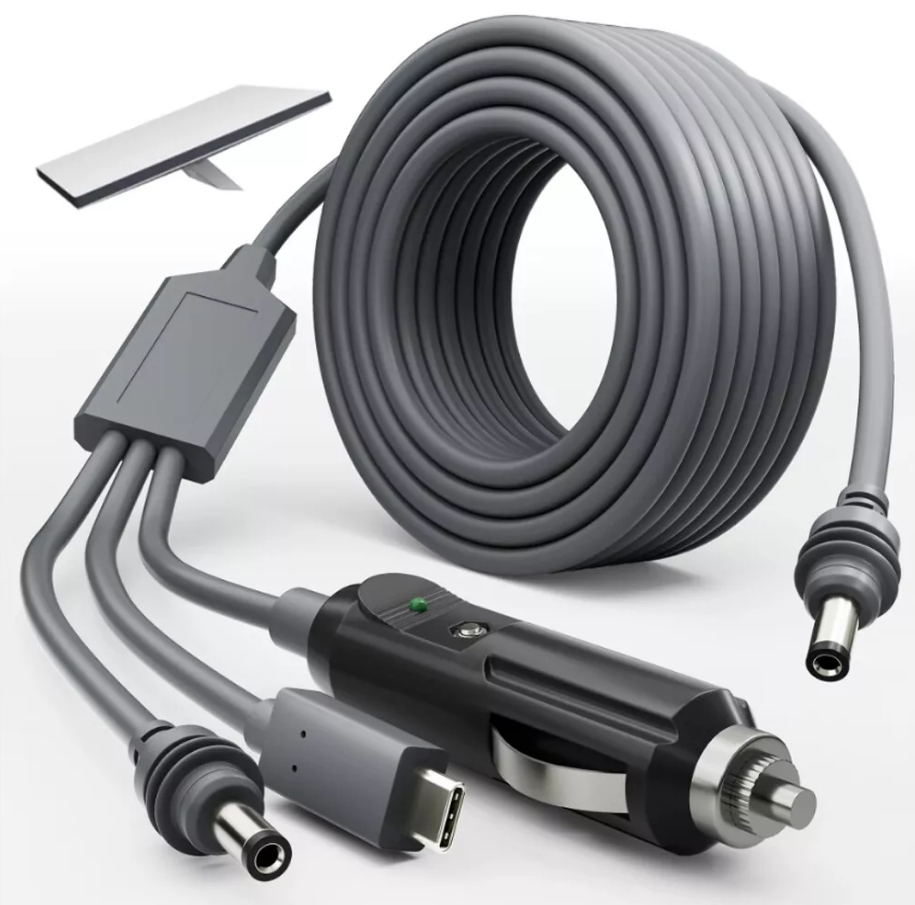 KABEL ZASILAJĄCY 3w1 DO STARLINK MINI - USB-C + CAR + DC do DC 5M, 100 W 5A - obrazek 2