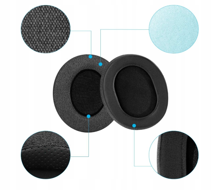 NAUSZNIKI PADY GĄBKI PODUSZKI DO KINGSTON HYPERX CLOUD I II X ALPHA FLIGHT - obrazek 5