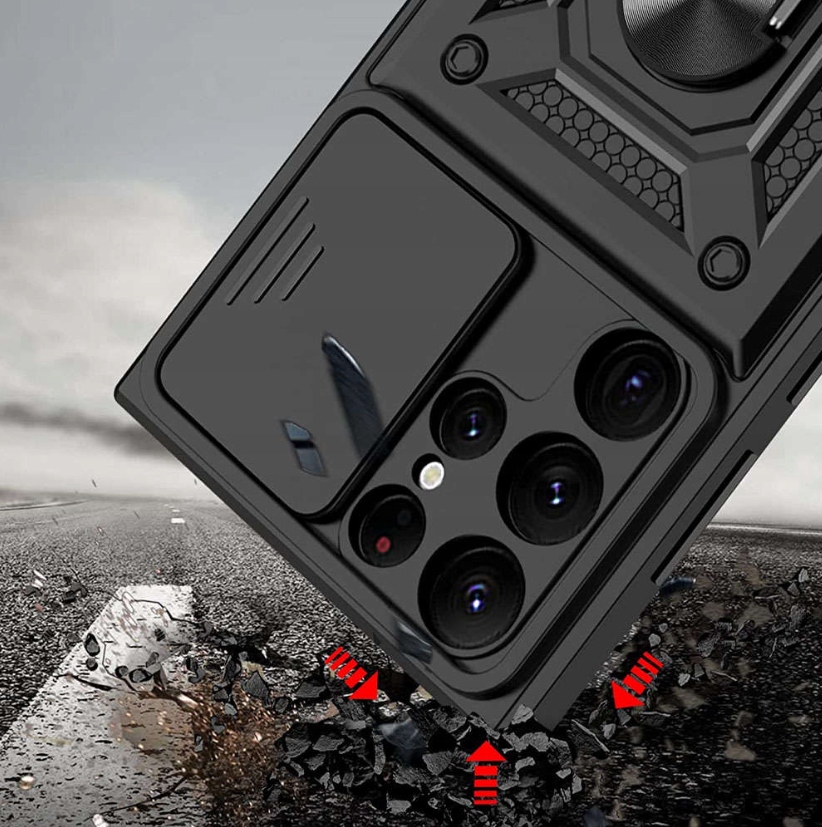 ZESTAW PANCERNE ETUI OBUDOWA CASE SHIELD DO SAMSUNG S23 ULTRA + POLIMER - obrazek 2