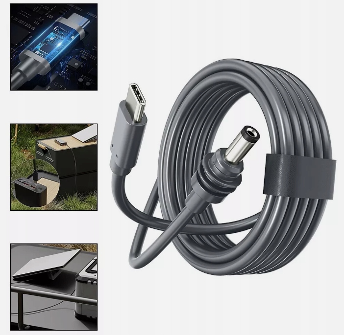 KABEL ZASILAJĄCY DO STARLINK MINI - USB-C do DC 5M, 100 W 5A 20AWG 300V - obrazek 2