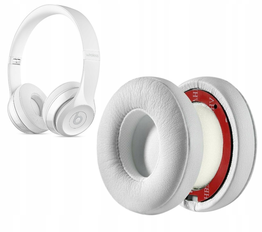 BIAŁE GĄBKI NAUSZNIKI EAR PADY DO BEATS SOLO 2. 3