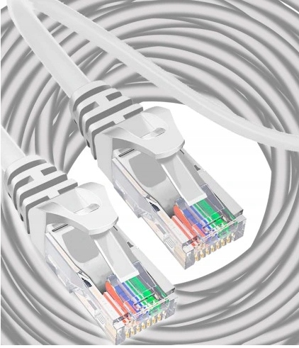 Kabel Przewód Sieciowy Lan Cat5e Ethernet Skrętka Cat 5e UTP KAT 5 RJ45 30m - obrazek 3