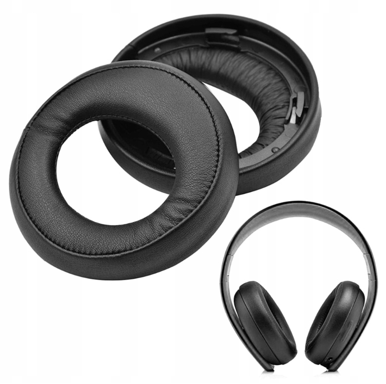 NAUSZNIKI PADY GĄBKI DO SONY PS3 PS4 CECHYA-0083 CZARNE HQ - obrazek 3