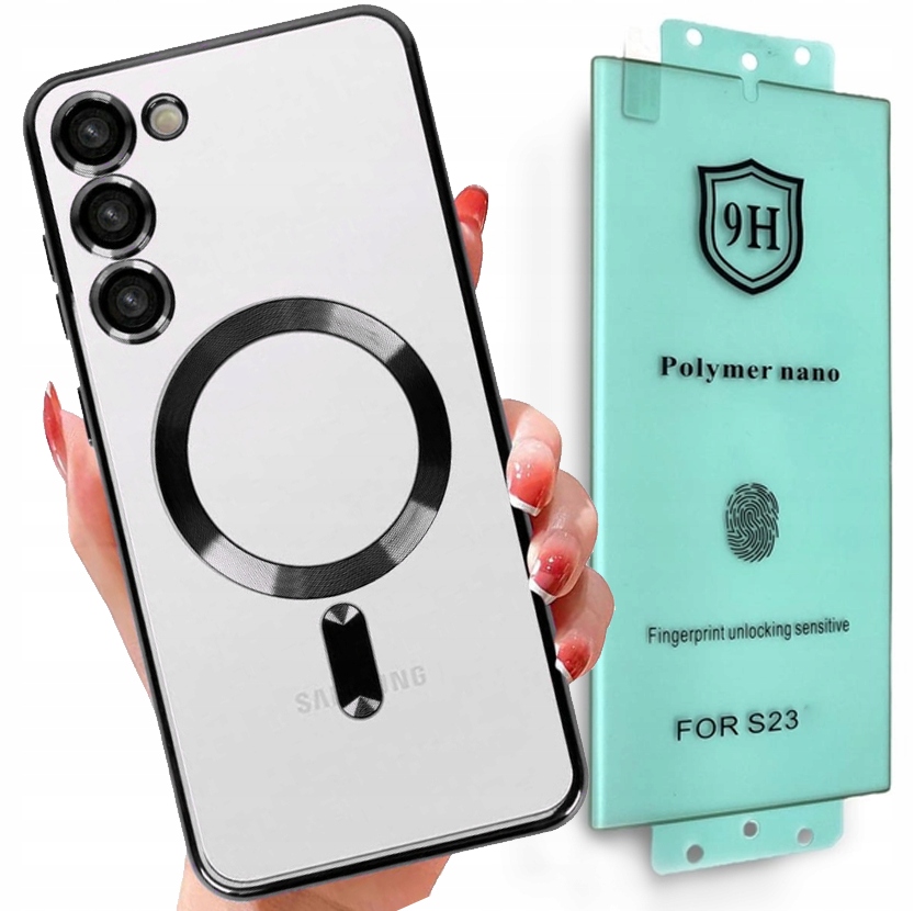 METALICZNE ETUI OBUDOWA MAGSAFE DO SAMSUNG S23 CASE BLACK CZARNE POLIMER