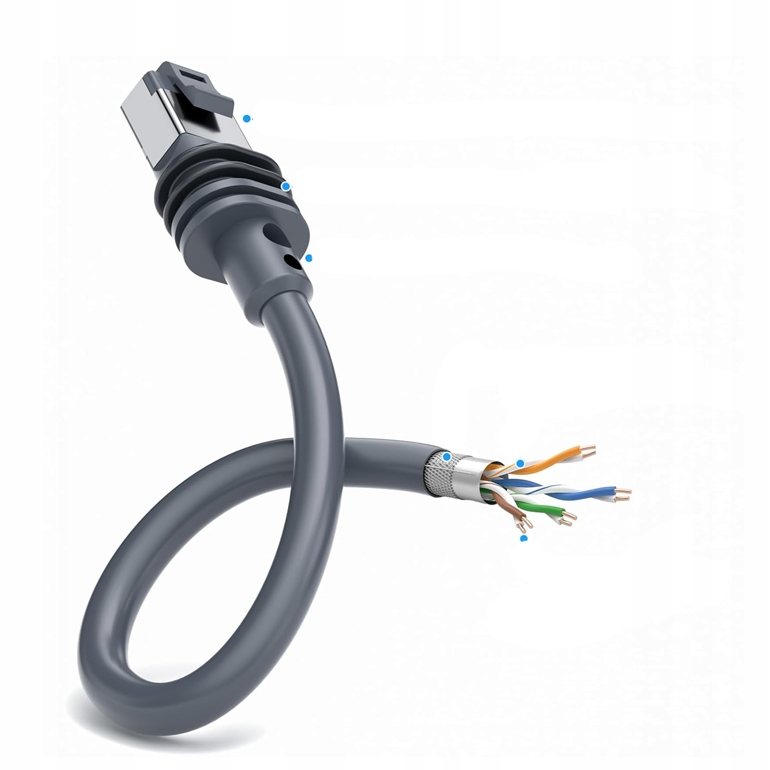 Kabel Przewód Do Starlink V3/Gen3 10M Cat6 1200Mbps Ethernet Satelitarny - obrazek 3