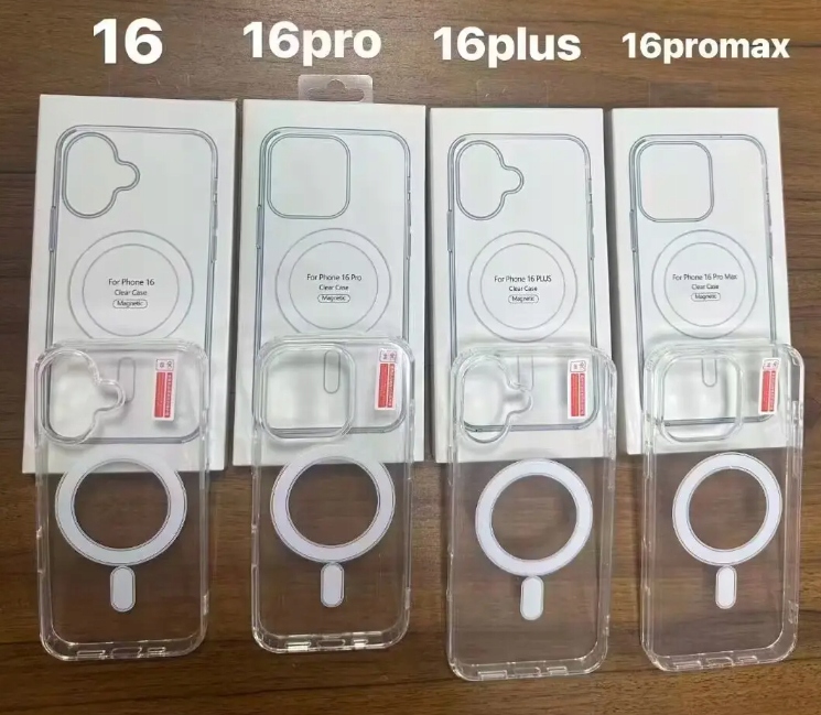 ZESTAW 3w1 ETUI MAGSAFE DO iPhone 16 Pro CLEAR SHOCK CASE SZKŁO WYSPA - obrazek 5
