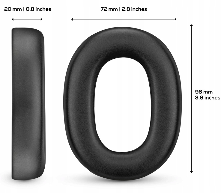 NAUSZNIKI GĄBKI PADY DXS DO SŁUCHAWEK JABRA ELITE 85H + FILTRY TAŚMA 3M - obrazek 6