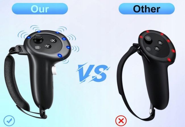 SILIKONOWE POKROWCE ETUI NA KONTROLERY + UCHWYT DO OCULUS META QUEST 3, 3S - obrazek 6