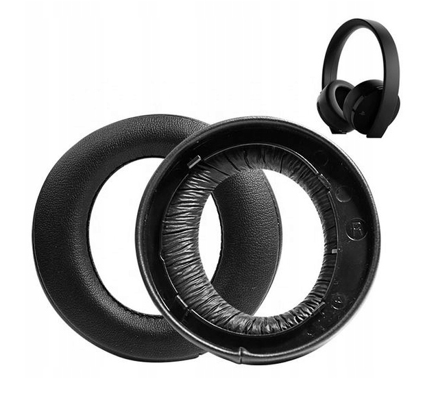 NAUSZNIKI PADY GĄBKI DO SONY PS4 GOLD CUHYA-0080 CZARNE HQ - obrazek 2