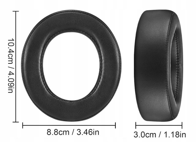 NAUSZNIKI GĄBKI PADY DO SŁUCHAWEK CORSAIR HS50 HS60 HS70 PRO HQ GRUBE - obrazek 5