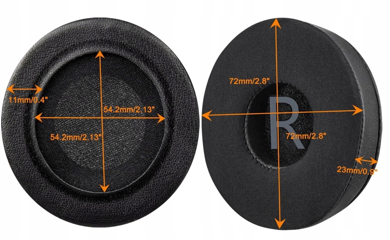 ŻELOWE NAUSZNIKI PADY GĄBKI NAKŁADKI DO JBL JR T450 T460 T500 T600 T600 E35 - obrazek 3