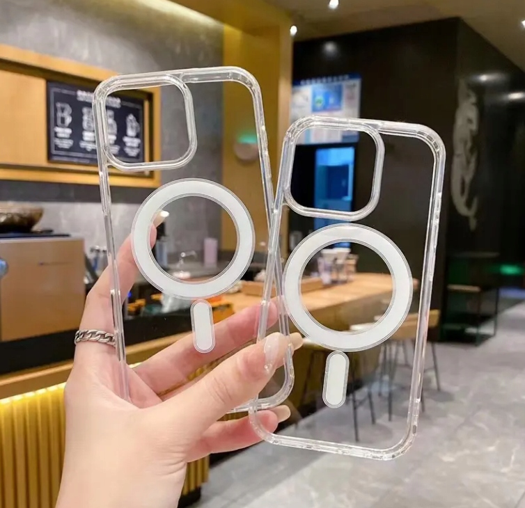 ZESTAW 3w1 ETUI MAGSAFE DO iPhone 16 Pro Max CLEAR SHOCK CASE SZKŁO WYSPA - obrazek 2