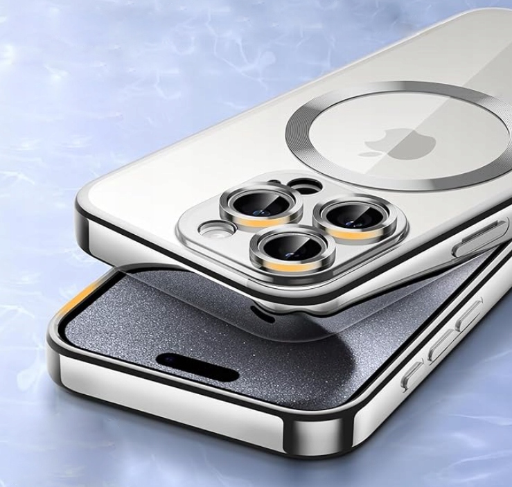 METALICZNE ETUI OBUDOWA MAGSAFE DO iPhone 16 Pro Max CASE SREBRNY SILVER - obrazek 3