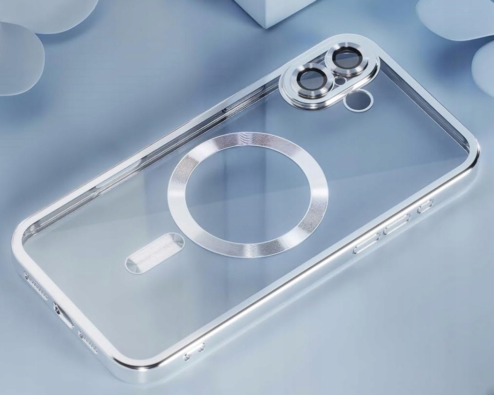 METALICZNE ETUI OBUDOWA MAGSAFE DO iPhone 16 CASE SREBRNY SILVER - obrazek 6