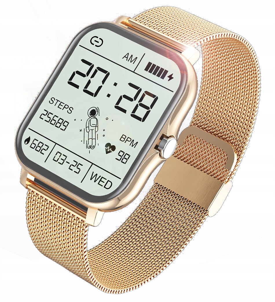 SMARTWATCH MĘSKI DAMSKI ZEGAREK ROZMOWY CZARNY PL - obrazek 6