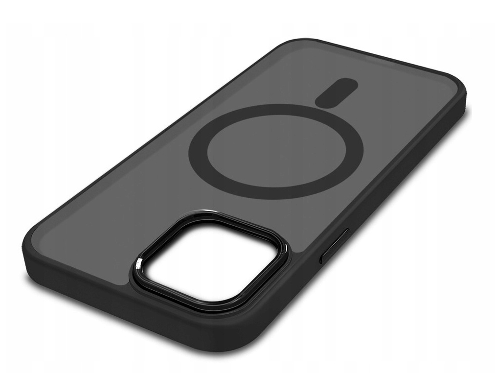 ETUI CZARNE MATOWE MAGSAFE DO Apple iPhone 15 CASE + HQ SZKŁO 9H - obrazek 6