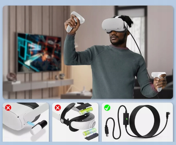 KABEL do OCULUS QUEST 3 LINK USBC 3.2 QUEST 1 QUEST 2 HIGH SPEED 5G + POWER - obrazek 9