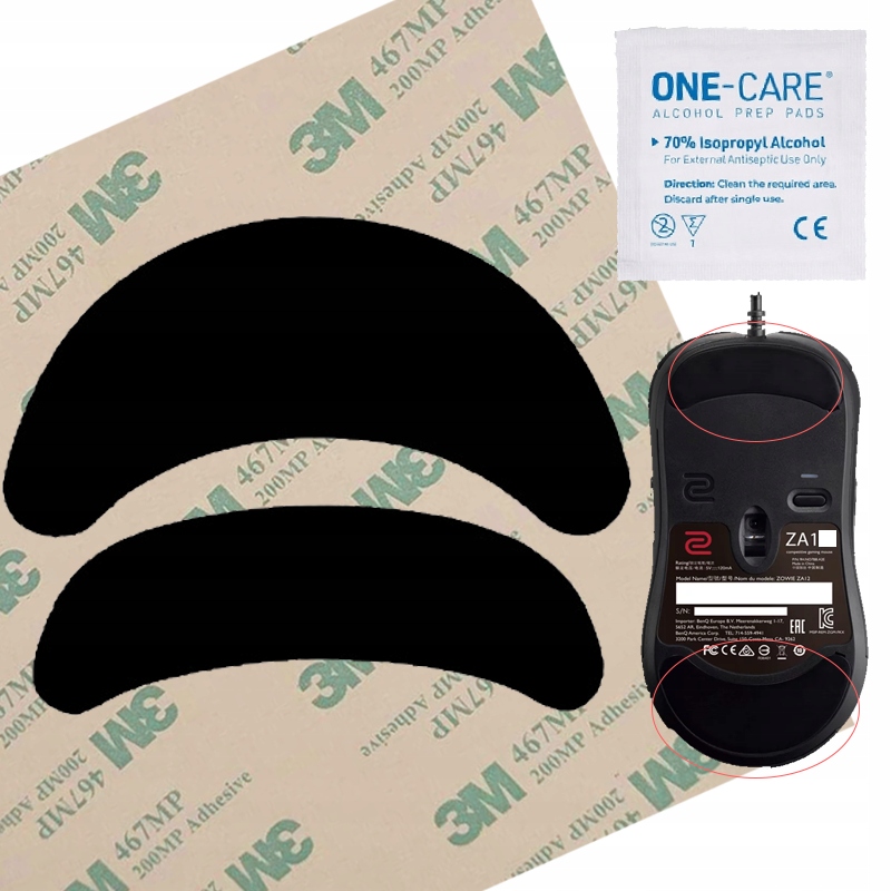 ŚLIZGACZE SLIDERY PADY DO MYSZKI ZOWIE ZA11 ZA12 AM FK1 FK2 S1 S2 3M TEFLON