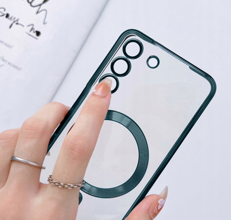 METALICZNE ETUI OBUDOWA MAGSAFE DO SAMSUNG S23 CASE GREEN ZIELONE + POLIMER - obrazek 3