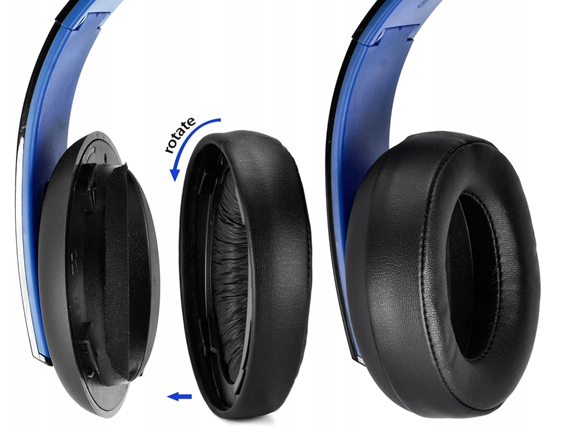 NAUSZNIKI PADY GĄBKI DO SONY PS3 PS4 CECHYA-0083 CZARNE HQ - obrazek 7