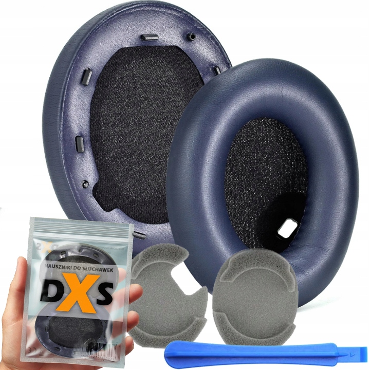 NAUSZNIKI GĄBKI PADY DO SŁUCHAWEK SONY WH-1000XM4 ANC JAKOŚĆ NIEBIESKIE