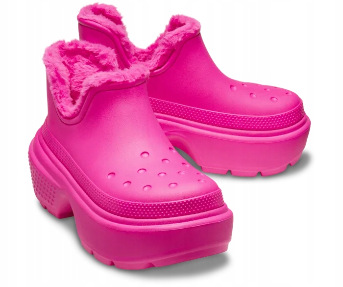 Crocs Damskie Ocieplane Botki Na Platformie Stomp Lined Shorty Boot 41-42