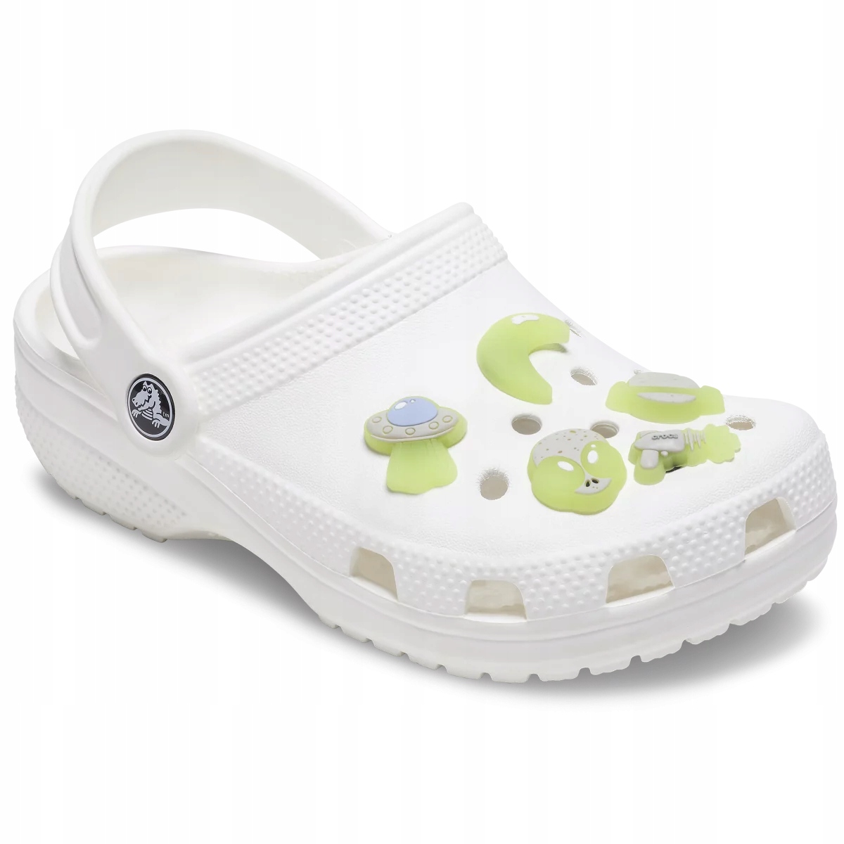 Crocs Przypinki Ozdoby Piny Charms Jibbitz Glow In The Dark Space 5pc