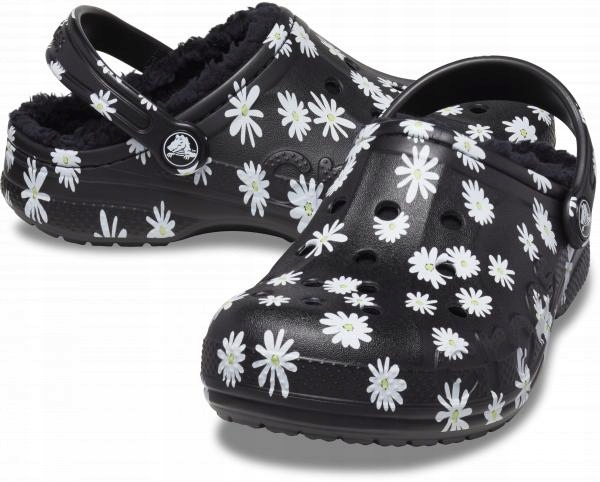 Dziecięce Ocieplane Buty Klapki Chodaki Crocs Baya Lined Printed Clog 30-31