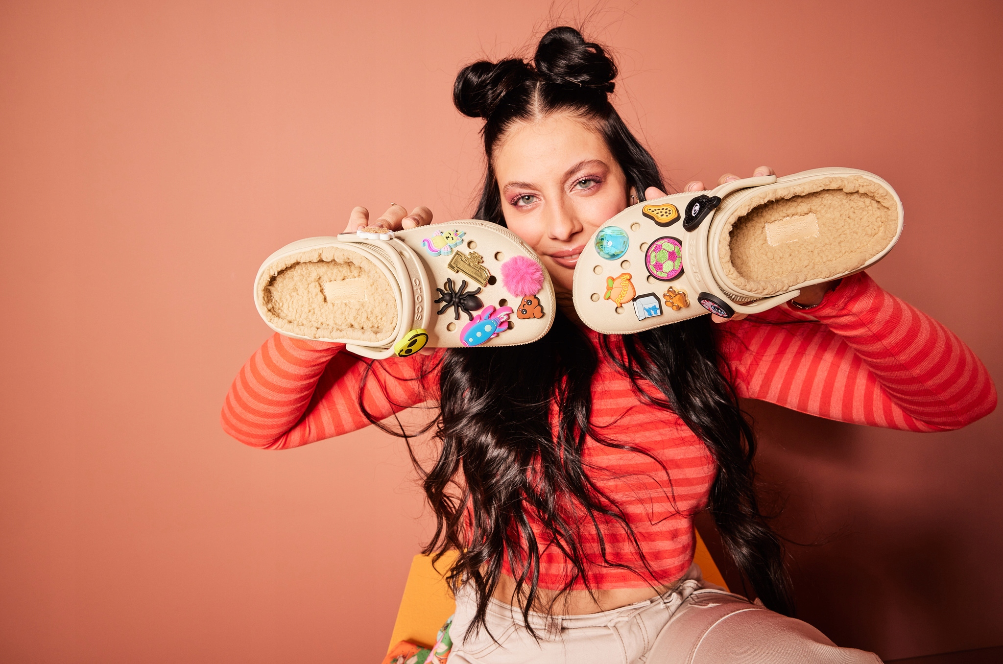 Crocs Damskie Ocieplane Buty Chodaki Platforma Classic Lined Clog 42-43