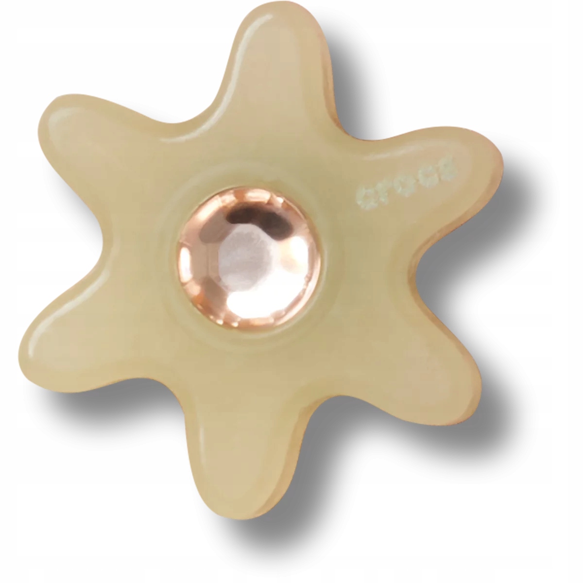 小物 mero Crocs, Accesoriu incaltaminte Jibbitz, Tan Flower with Gem