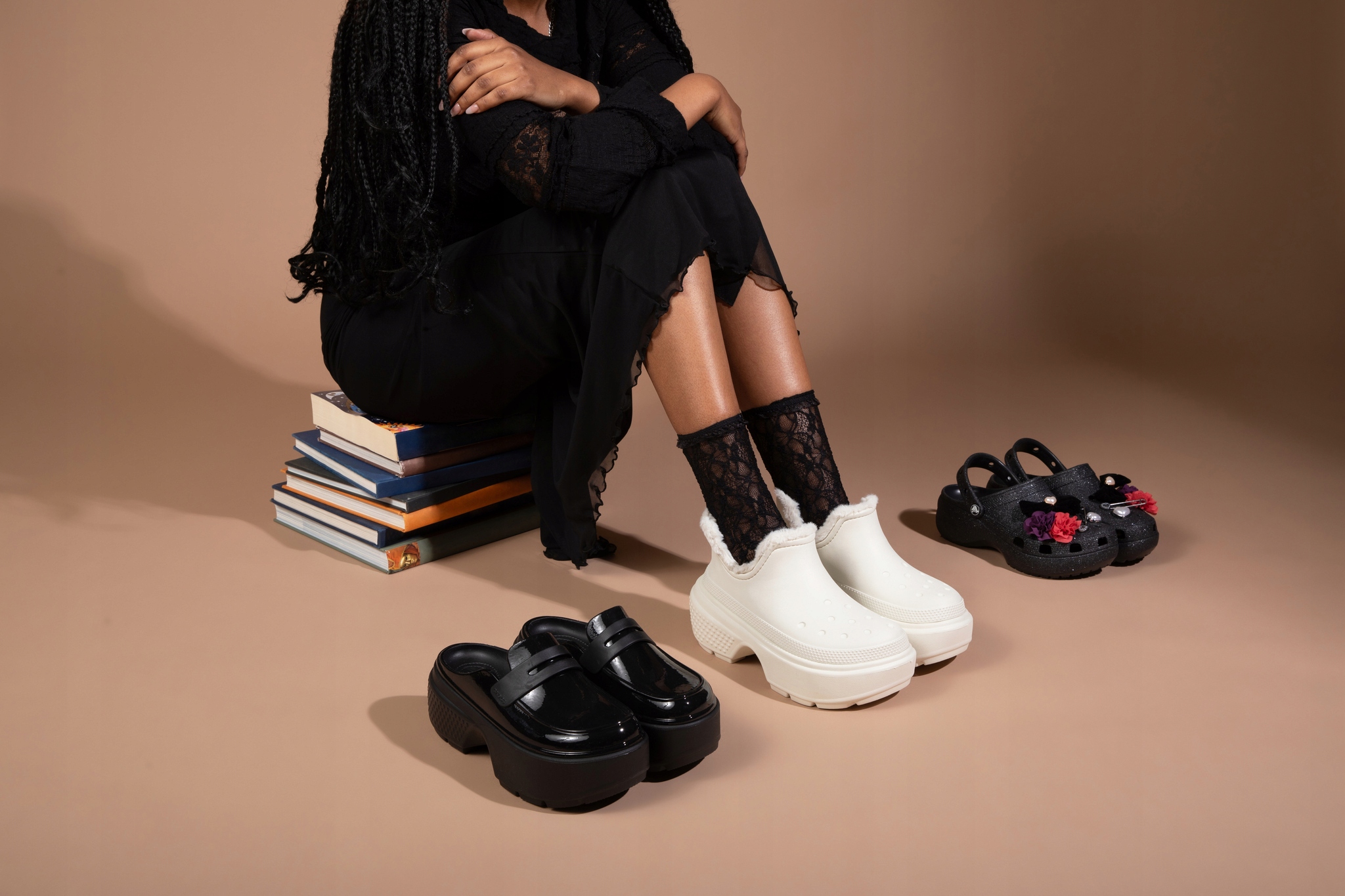 Crocs Damskie Ocieplane Botki Na Platformie Stomp Lined Shorty Boot 36-37