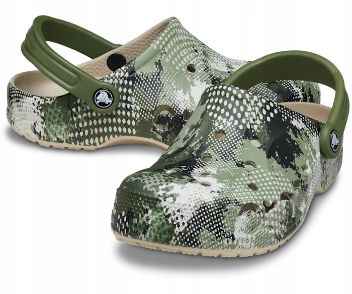 Męskie Lekkie Klapki Chodaki Crocs Baya Seasonal Printed 206230 Clog 48-49
