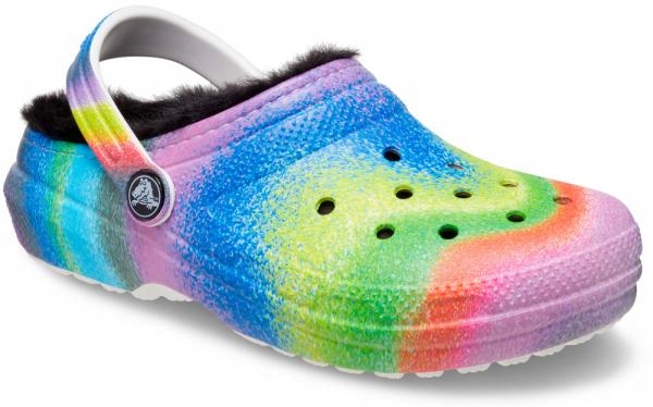 Dziecięce Ocieplane Buty Klapki Chodaki Crocs Classic Spray Dye Clog 29-30