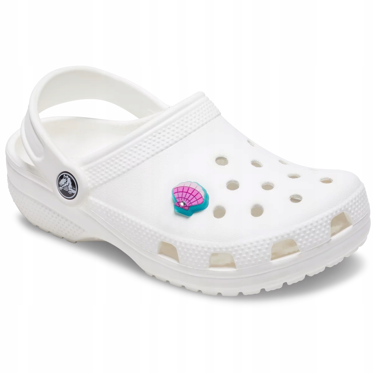 Przypinka Ozdoba Crocs Charms Jibbitz Pin Do Butów Pink Seashell with Gem