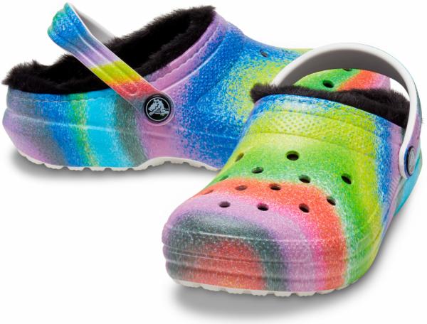 Dziecięce Ocieplane Buty Klapki Chodaki Crocs Classic Spray Dye Clog 29-30