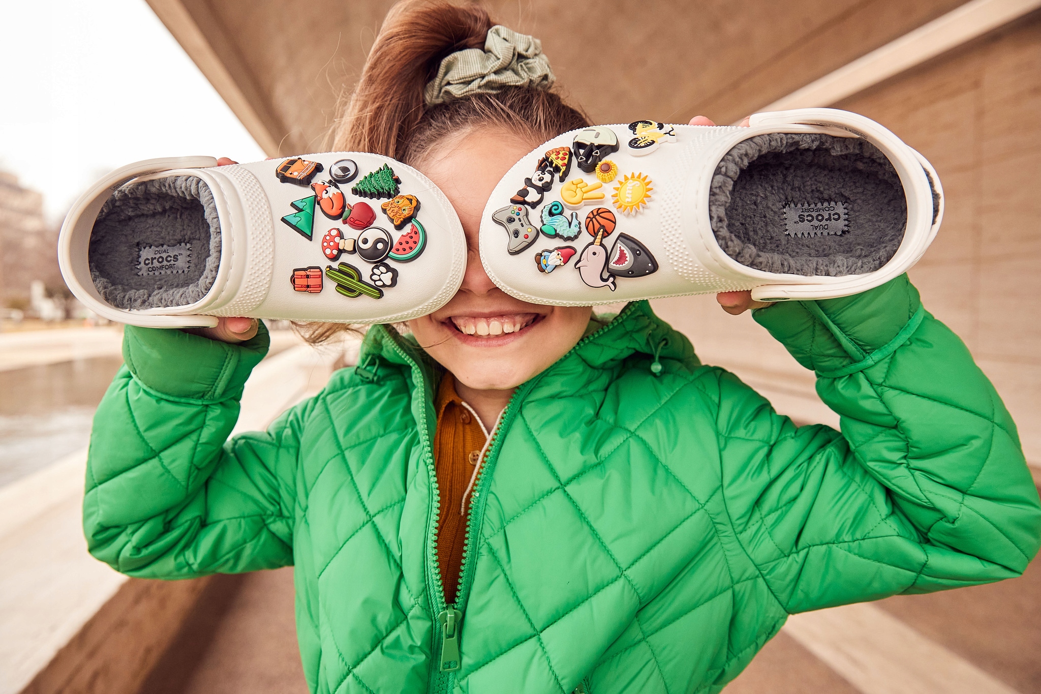 Dziecięce Ocieplane Buty Klapki Chodaki Crocs Classic Disco Clog 29-30