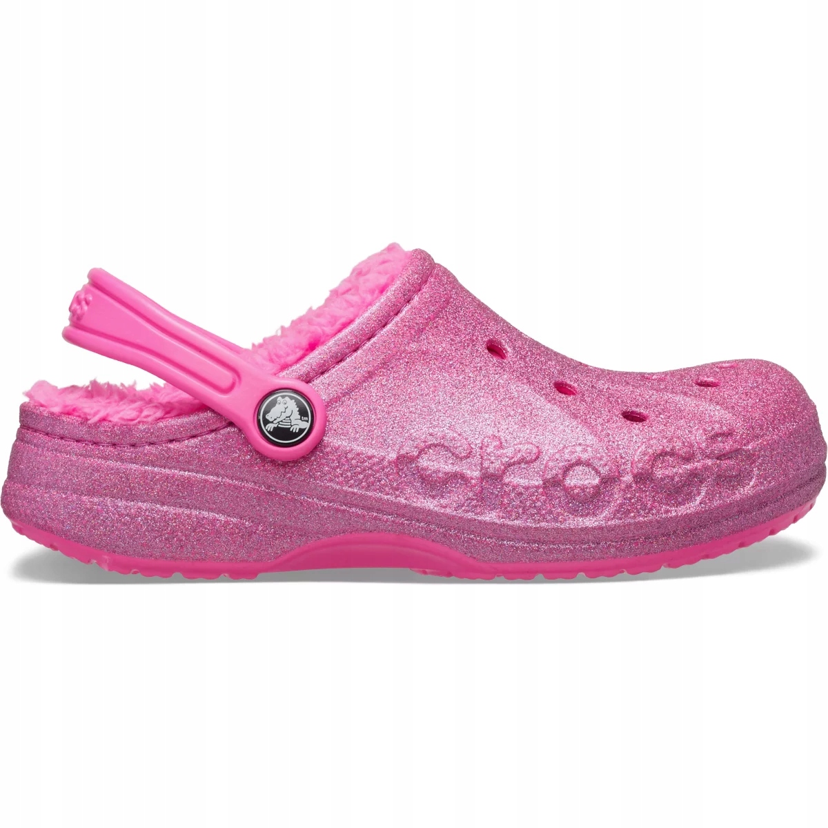 Crocs Ocieplane Dziecięce Chodaki Baya Lined Glitter 207656 Clog 32-33