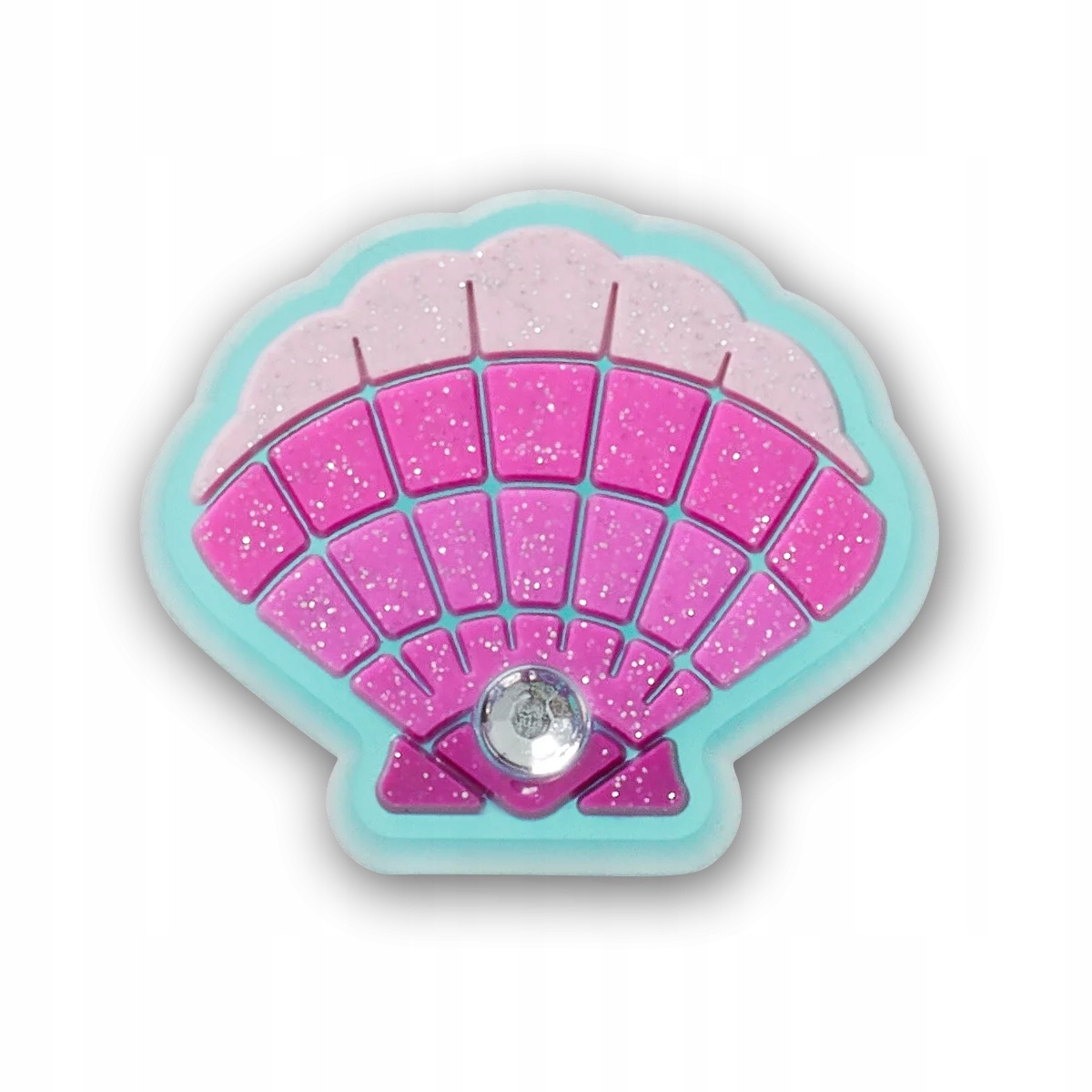 Przypinka Ozdoba Crocs Charms Jibbitz Pin Do Butów Pink Seashell with Gem