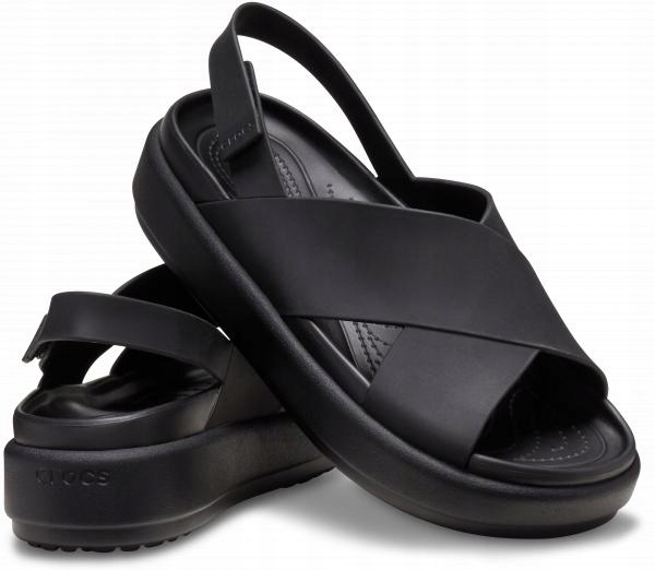 Damskie Sandały Platforma Crocs Brooklyn Luxe Cross 209407 Strap 39-40