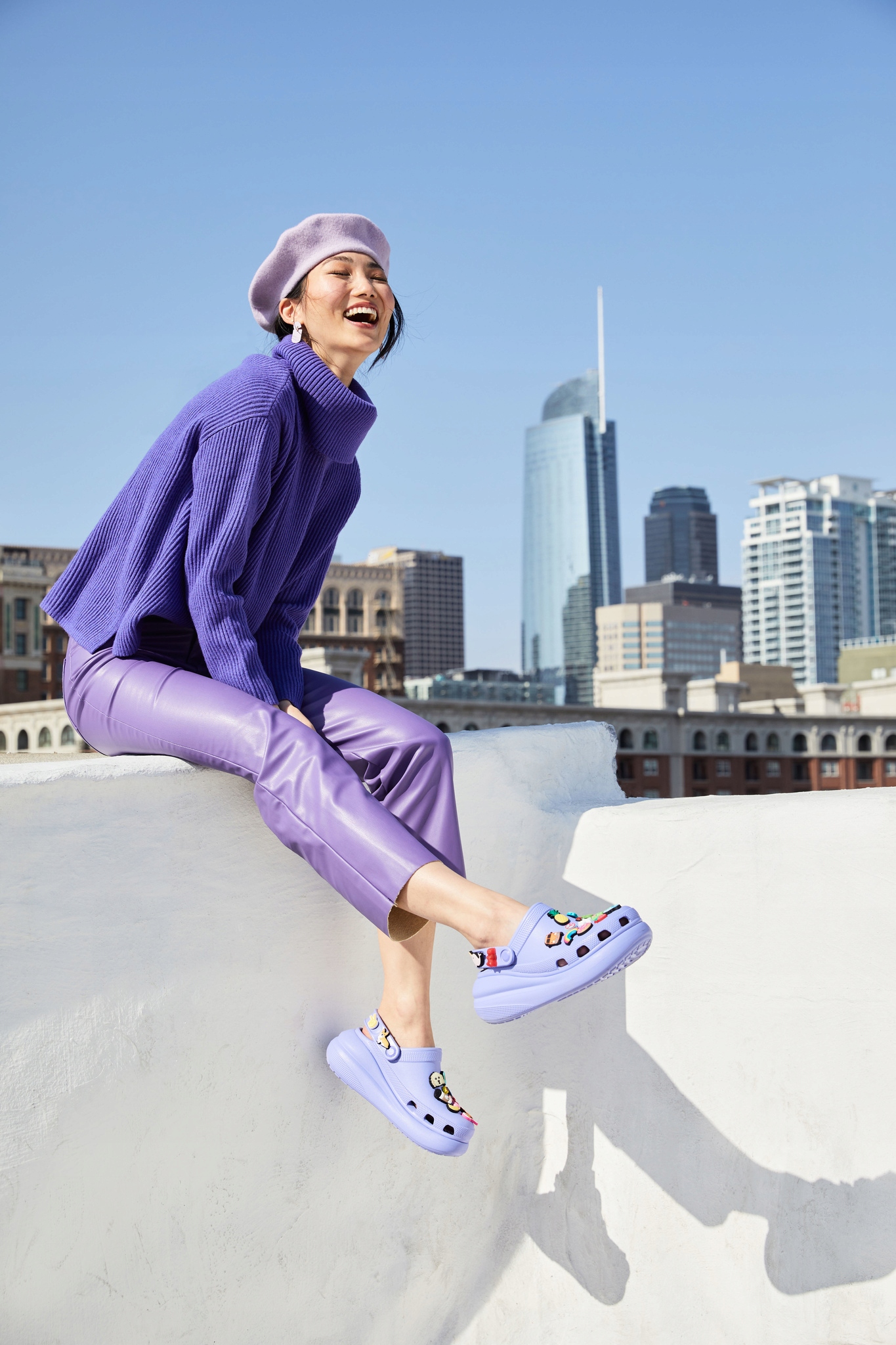 Crocs Damskie Buty Chodaki Platforma Classic Crush 207521 Clog 39-40