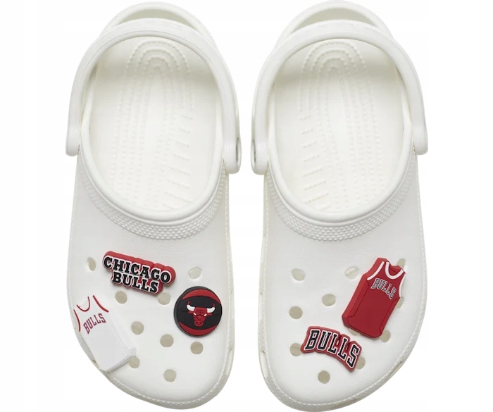 Przypinki Ozdoby Jibbitz Piny Do Butów Crocs NBA Chicago Bulls 5pc